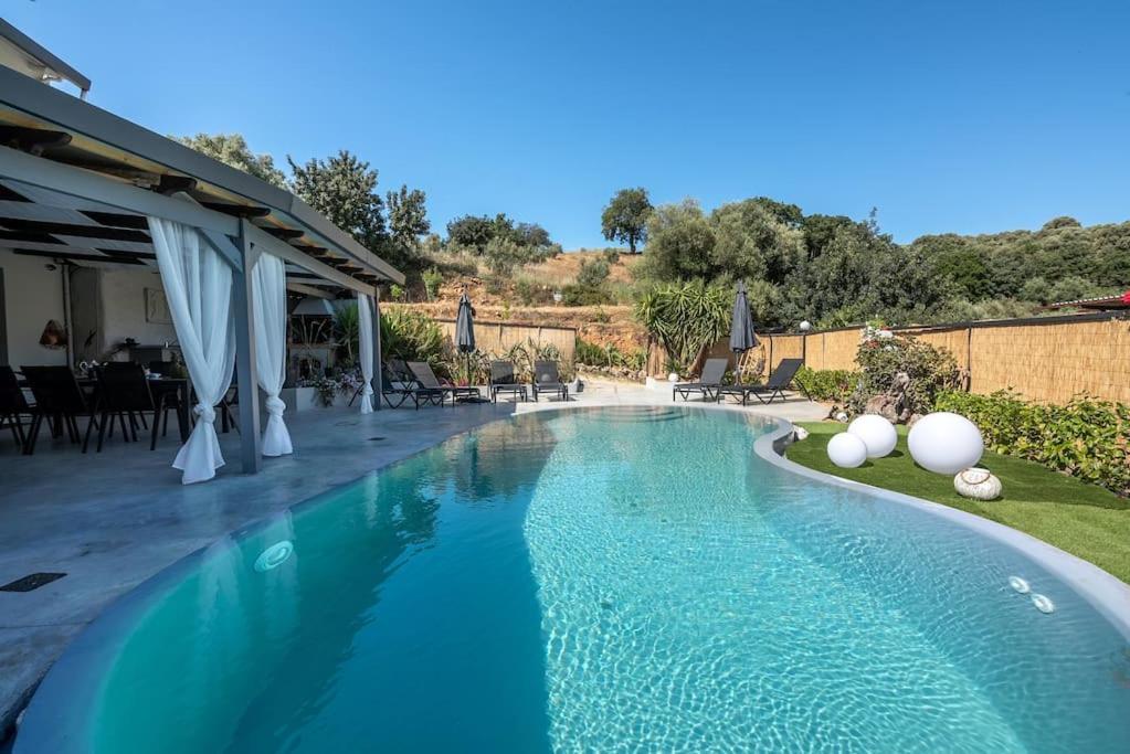 Casa Del Miele, Private Pool, Bbq, Mountain View. Villa Alikianos Dış mekan fotoğraf